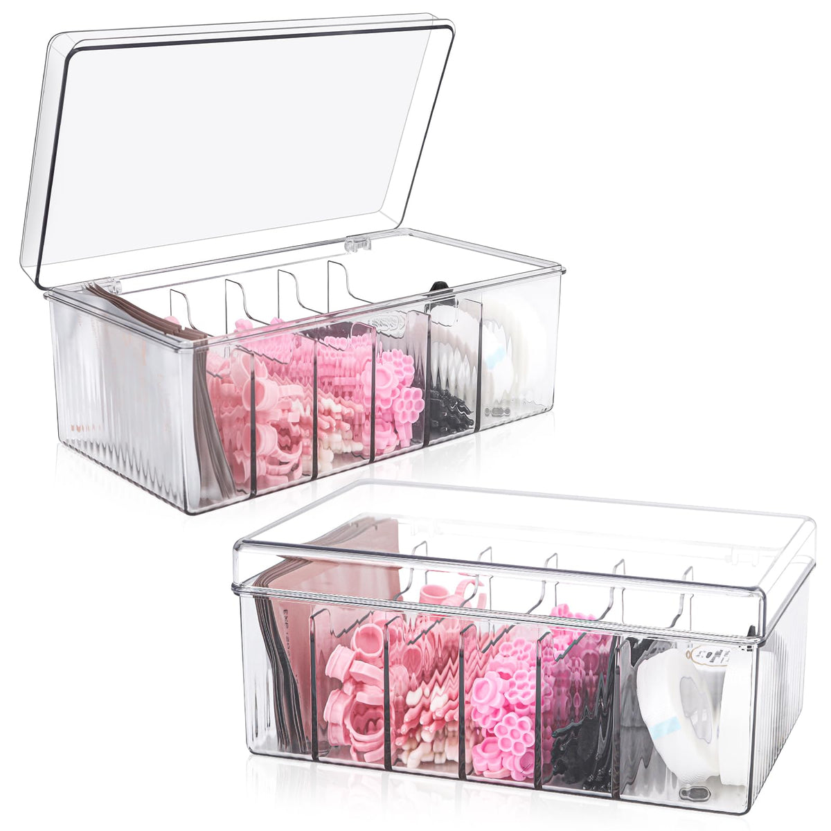 LynxLink Lash Extension Organizer seen from top view, keeps supplies visible and ready.