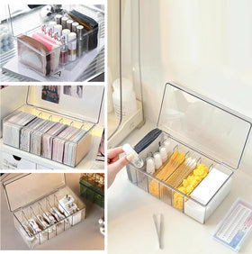 LynxLink Lash Extension Organizer sits securely on a lash cart.