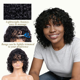 LYOLKSER easy-maintenance wig with no glue supports quick refresh with water or conditioner.