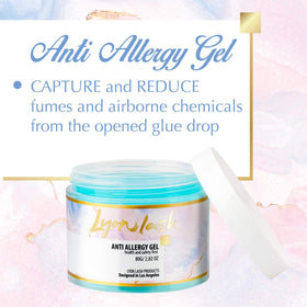 Lyon Lash anti-allergy gel absorbing fumes near the lash area