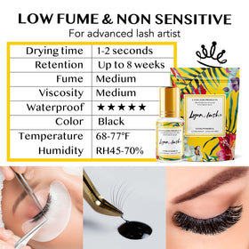 Lyon Lash Black Adhesive provides a bold finish for cohesive lash looks.