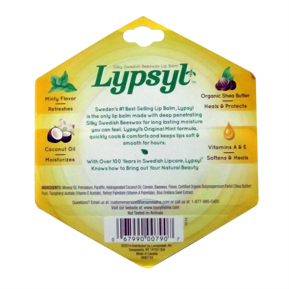 Lypsyl Original Mint lip balm application for smooth, even lip coverage.