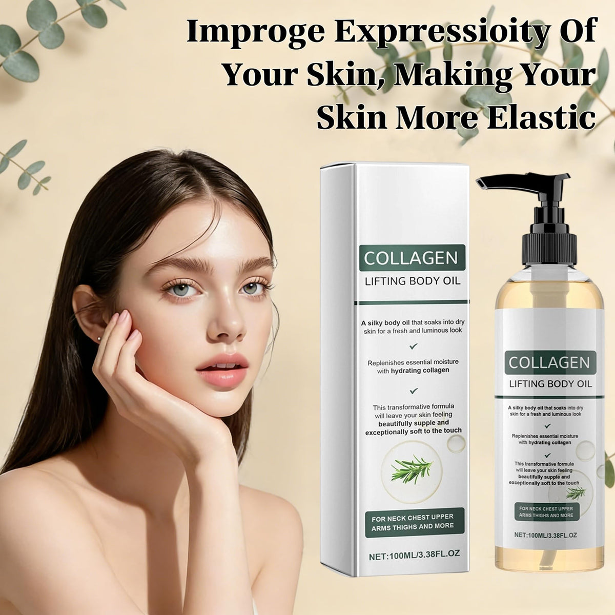 Close-up of skin after absorption showing satin-smooth non-greasy finish with LZUPIKC