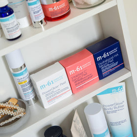 M-61 Hydraboost daily-application on skin demonstrates simple morning routine.