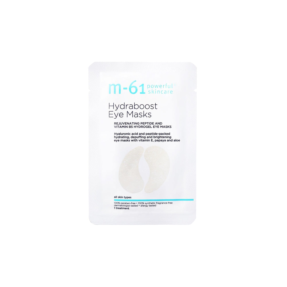 m-61 Hydraboost Eye Masks with peptides promoting renewal for smoother under-eye skin