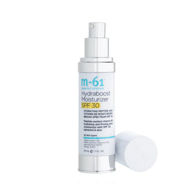 M-61 Hydraboost SPF 30 badge indicates UVA/UVB protection for everyday wear.