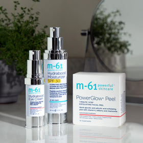 M-61 Hydraboost tamarind-centella graphic shows elasticity support and soothing skin.