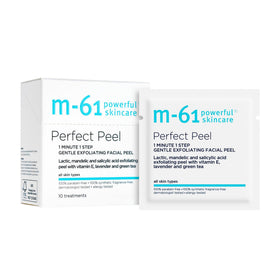 M-61 Perfect Peel bottle close-up for premium packaging and clean beauty