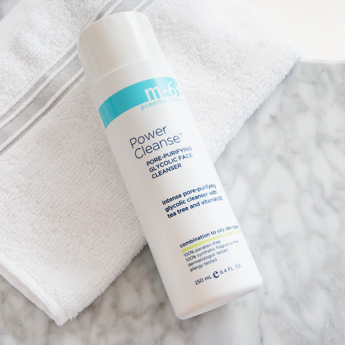 m-61 Power Cleanse daily routine, simple cleansing for refreshed skin