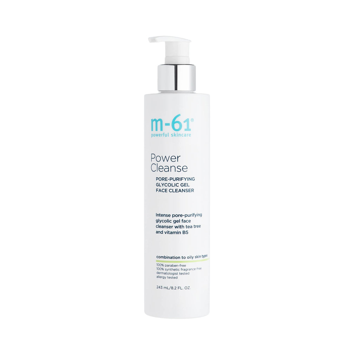 m-61 Power Cleanse gel texture closeup, gentle exfoliation for smoother skin
