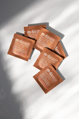 Dermatologist-tested seal on m-61 PowerGlow Peel packaging