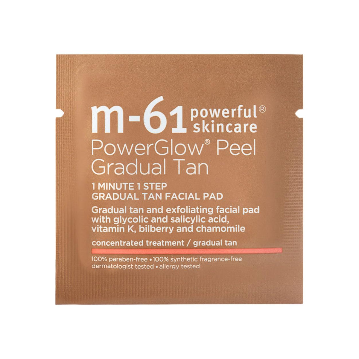 Close-up of m-61 PowerGlow Peel exfoliation action on skin