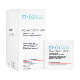 m-61 PowerGlow Peel packaging shown with box and sleeve for easy at-home use.