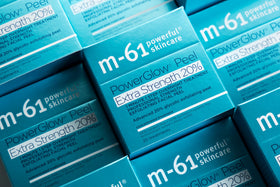 m-61 PowerGlow Peel texture closeup reveals smooth, ready-to-use pad.