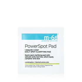 M-61 Powerspot Pads close-up of pores showing deep cleansing effect.