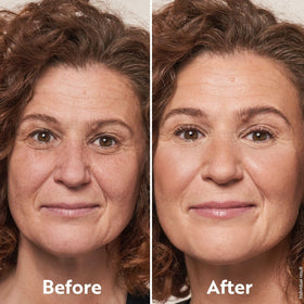 Close-up of creamy texture melting into skin for easy blending with M. Asam