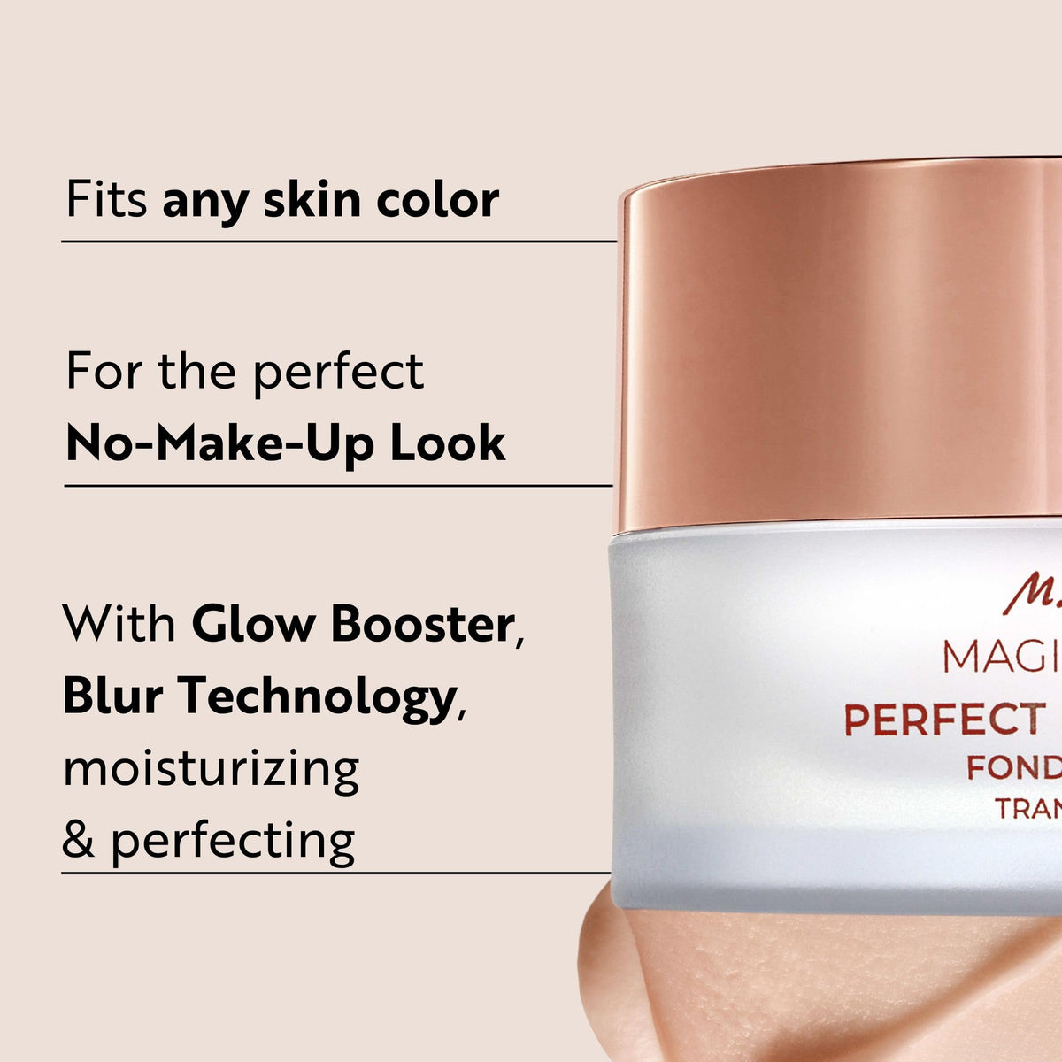 Close-up of M. Asam primer texture showing smooth application on skin