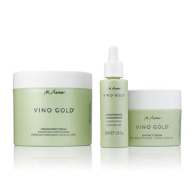Eco-friendly packaging of M. Asam VINO GOLD 24h cream emphasizes premium skincare.