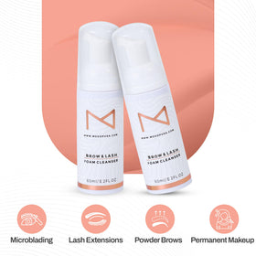 M Beauty Studio foam cleanser bottle-pump for permanent makeup; versatile universal skin cleanser.