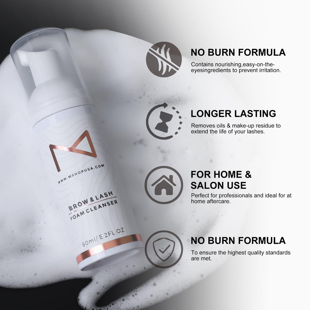 M Beauty Studio professional-use foam cleanser; ideal for salon settings.
