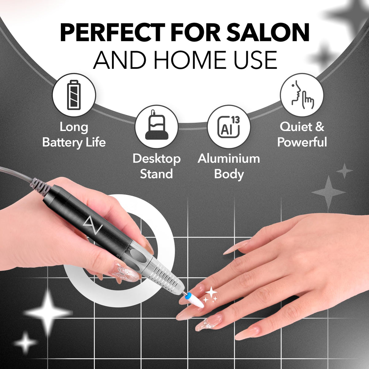 M Max cordless-recharge emphasizes long-lasting battery life