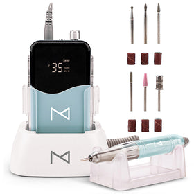 M Beauty Studio Mase coreless motor close-up showing efficient, sustained power for nail shaping.