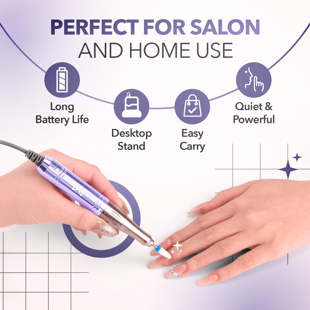 M Beauty Studio M Mase nail drill 2 in 1 design for professional and home use