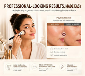 M J JOMAY brush creates an airbrush-like finish with proper blending.