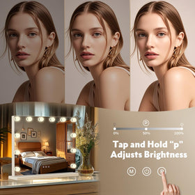 M MIVONDA vanity mirror with dimmable controls for comfortable brightness