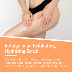 M3 Naturals body scrub for hands, feet, and body delivers smoother skin.