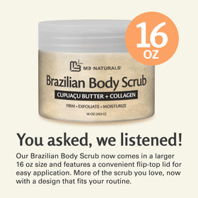 M3 Naturals creamy-texture exfoliator offers spa-like pampering at home.
