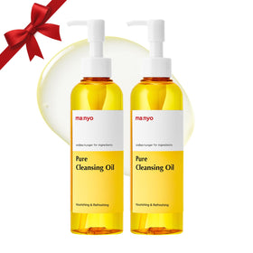 ma:nyo MANYO Pure Cleansing Oil bottle with pump for gentle makeup removal.