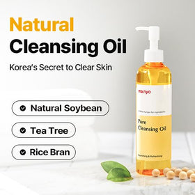 ma:nyo MANYO Pure Cleansing Oil packaging highlighting clean beauty.