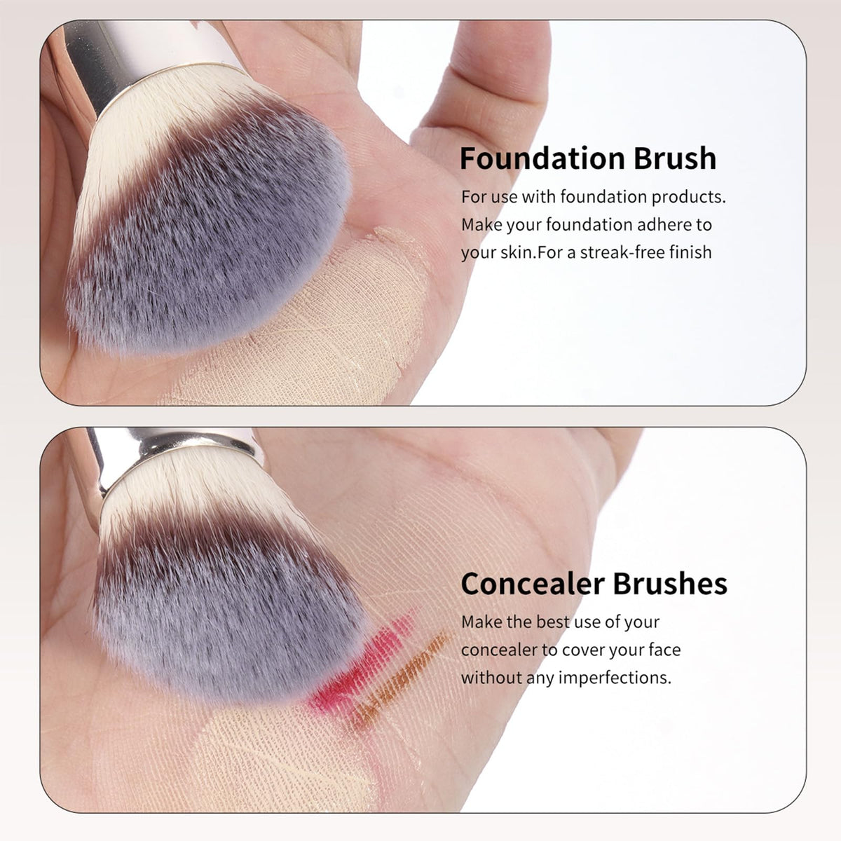 MAANGE 2-in-1 kabuki brush for versatile application