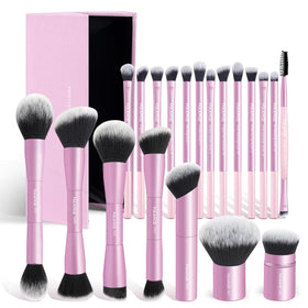 MAANGE 20-piece makeup brush set with gift box for versatile beauty looks.