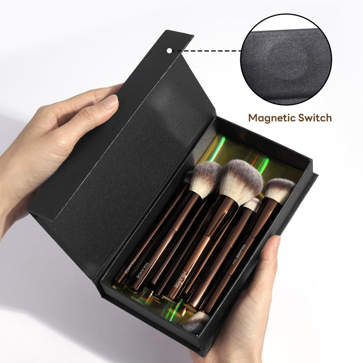 MAANGE 2-in-1 kabuki brush for versatile coverage and blending