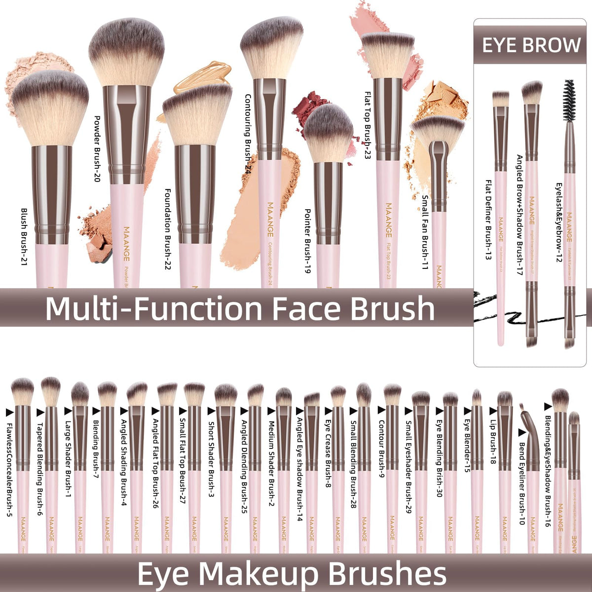 MAANGE foundation-brush from the set for smooth, even coverage