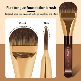 MAANGE aluminum ferrule close-up highlights sturdy, long-lasting brush construction.