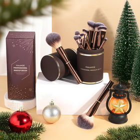 MAANGE aluminum handle brushes with gold accents for precise application