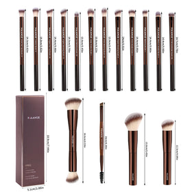 MAANGE angled Kabuki brush designed to follow cheek contours for natural blend