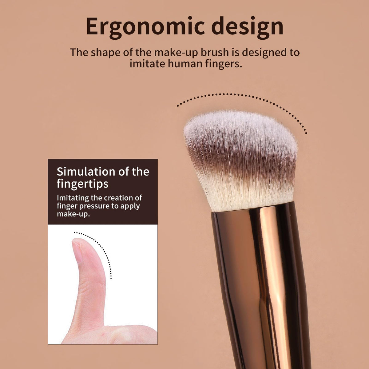 MAANGE blending brush with high-density bristles for silky, diffused edges