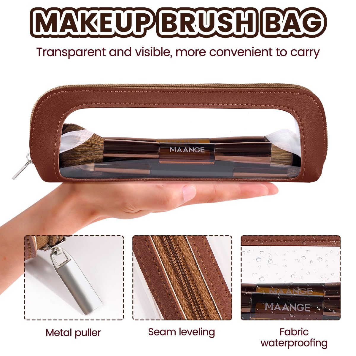 MAANGE bristles synthetic hypoallergenic are gentle on sensitive skin.
