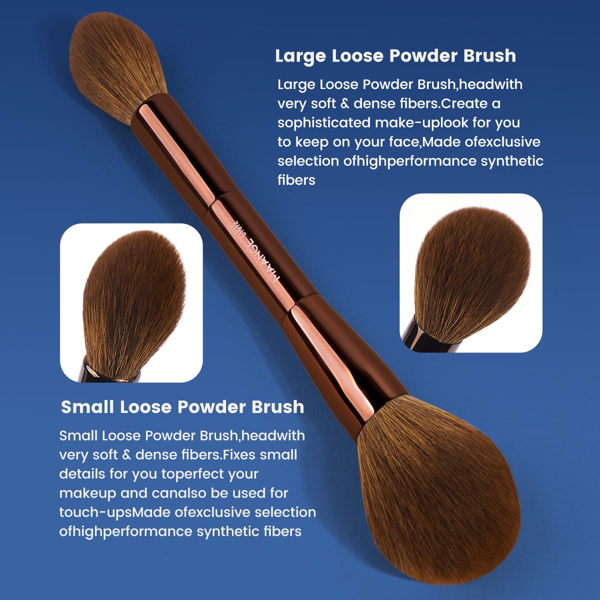 MAANGE double-ended eyebrow brush for easy brow definition.