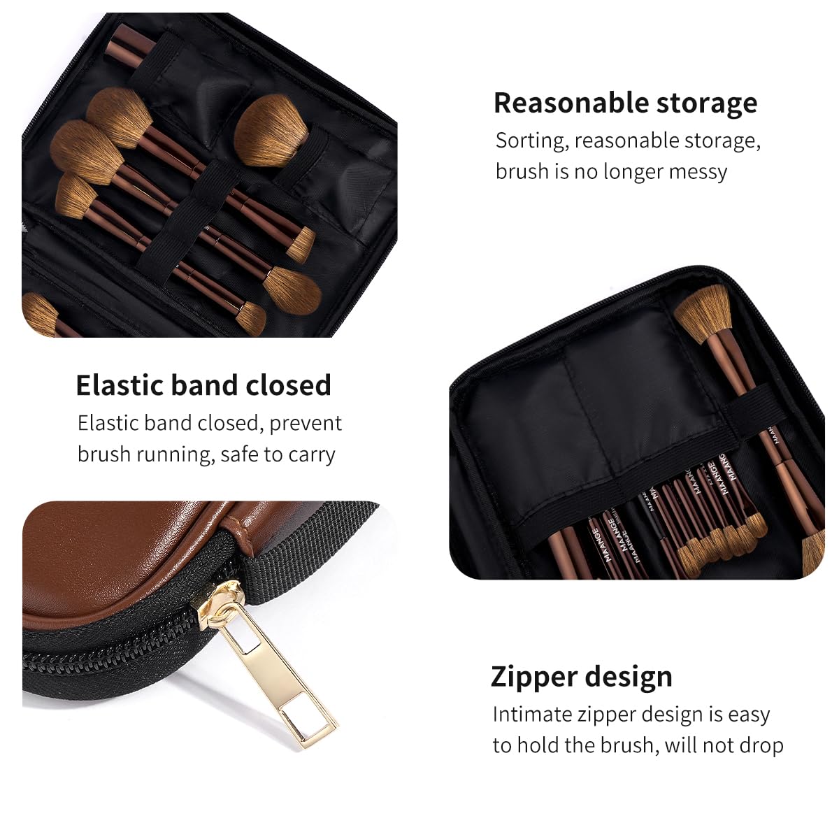 MAANGE double-ended kabuki brush versatile coverage for foundation and powder.