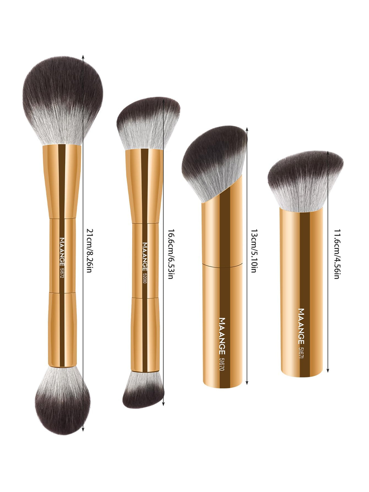 MAANGE ergonomic-handle brush set ready for daily makeup routines