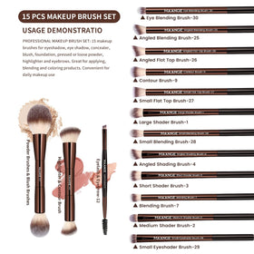 MAANGE double-ended eyebrow brush for shaping and definition