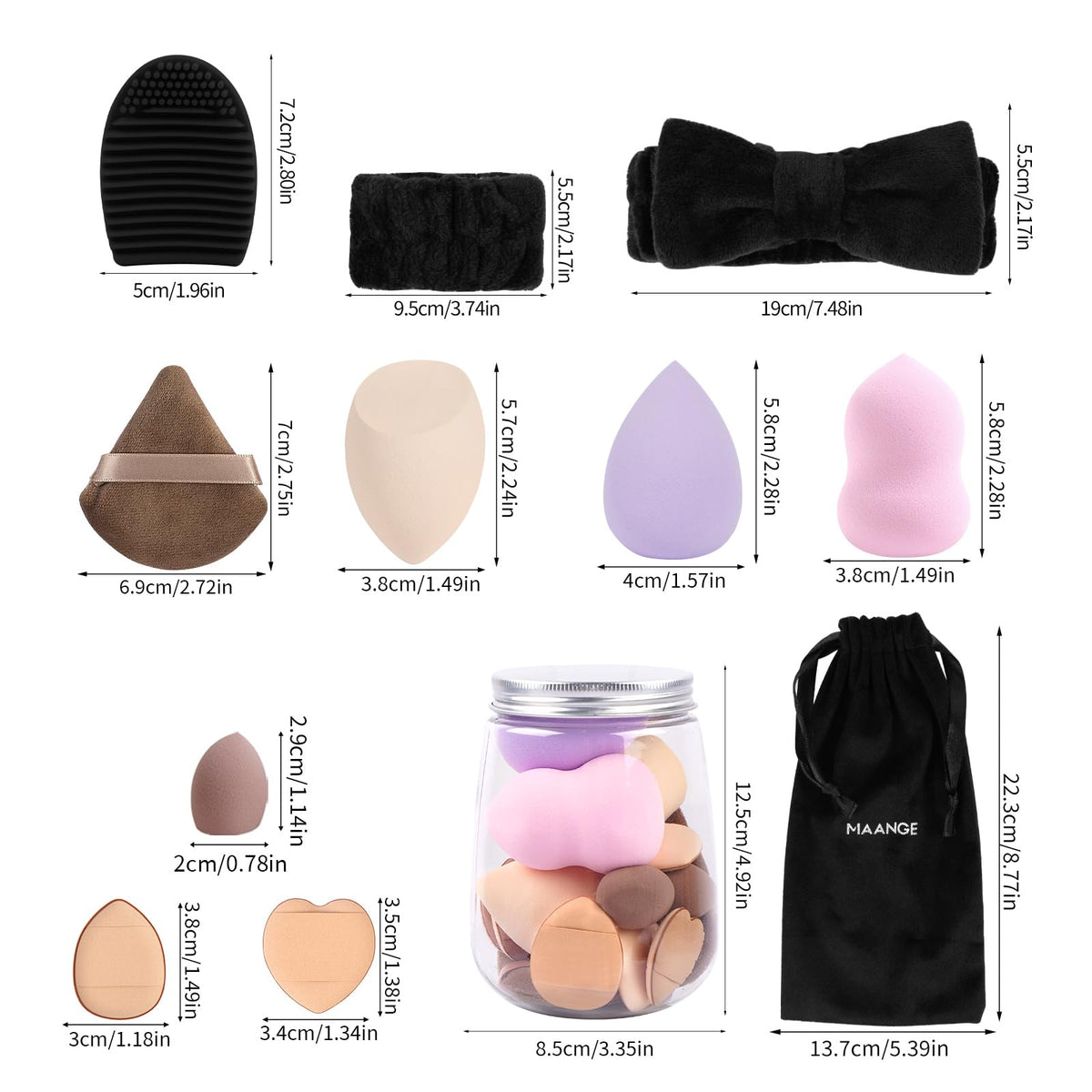 MAANGE eyeshadow brush fluffy tip for precise blending.
