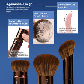 MAANGE eye brushes for precise eye makeup including blending and concealer.