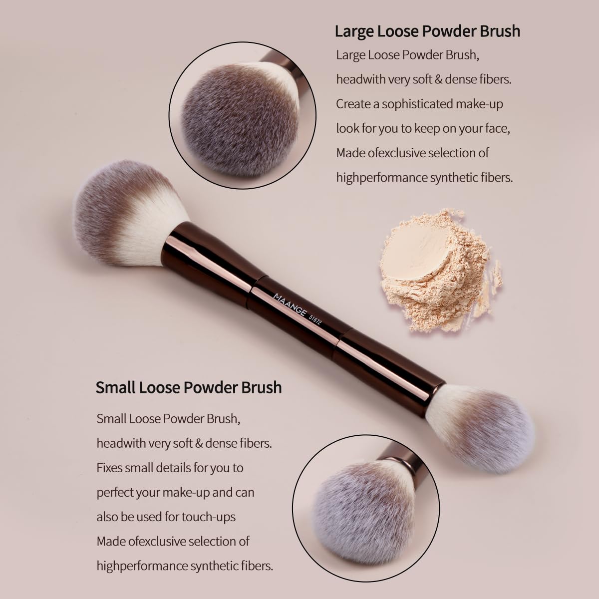 MAANGE foundation brush for even coverage and minimal streaks