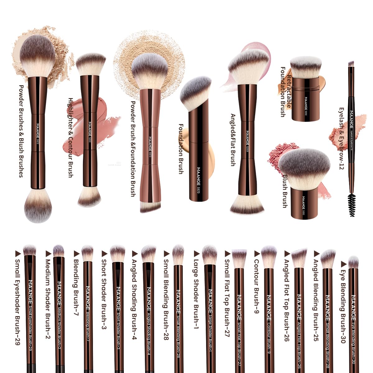 MAANGE foundation brush provides smooth, even liquid coverage